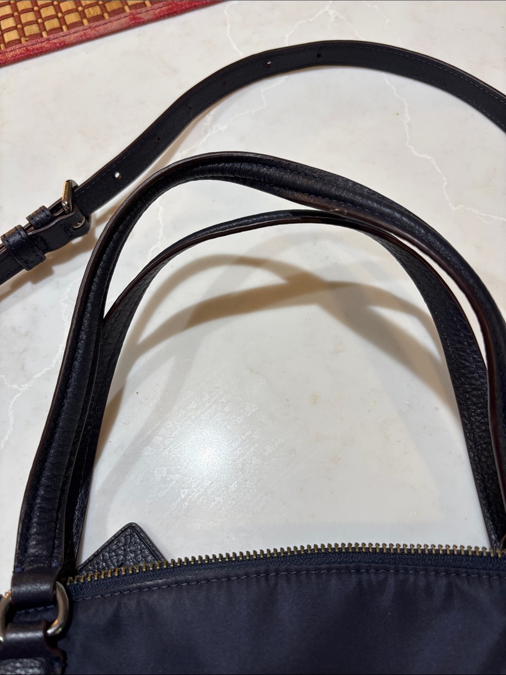Coach Nylon and Leather Blue Tote with Crossbody Strap - Picture 14 of 16